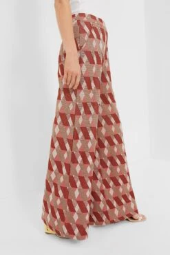Marella Rust Geometric Lurex Knit Trouser -ULLA JOHNSON SHOP gXsazYsdnZ1bdSRrM6ITEWavPL0ZmIgK 1