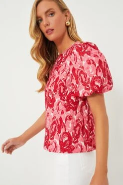 Rose Jacquard Lyla Blouse -ULLA JOHNSON SHOP gkHZS1Esv83ehUoUkxNCpLw0yZf4aRqF 1