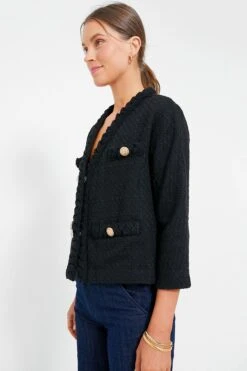Black Clodagh Tweed Jacket -ULLA JOHNSON SHOP gntQ7KS92WMsKRcu4Fy2xTIOl7KhV24X 1