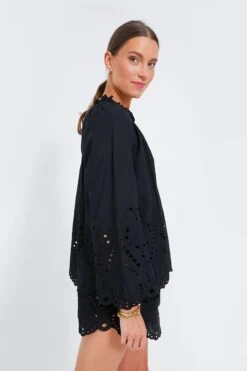 Tangier Border Embroidered Nero Penny Blouse -ULLA JOHNSON SHOP hzaHXiV5NB0rHiN3egfpdxqQn8RadKS8 1