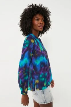 Isabel Marant Etoile Blue Green Maria Watercolor Blouse -ULLA JOHNSON SHOP iAcw2ysdQZvQPmgDYnaPvnAGC7OCGaUf 1