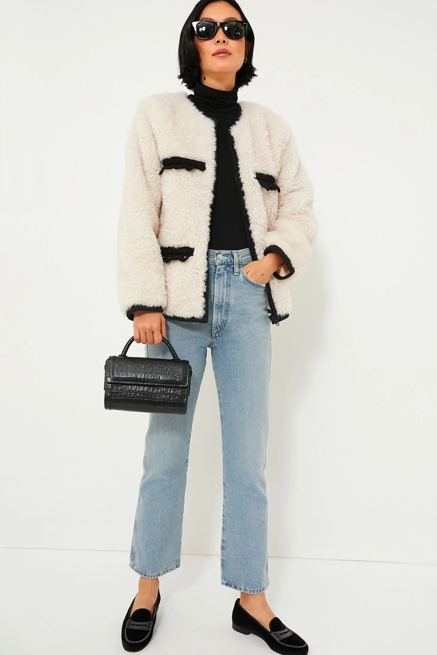 Cream Harper Faux Fur Crochet Parka 2 Cream Harper Faux Fur Crochet Parka - Image 2