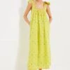Lime Jacquard Obsidian Dress