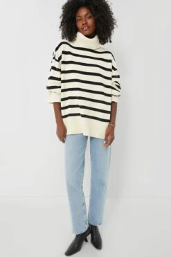 Ecru And Black Striped Turtleneck Sweater -ULLA JOHNSON SHOP ihGt17zbVYLwbWvHQvEtdrvgKbXn8Oim 1