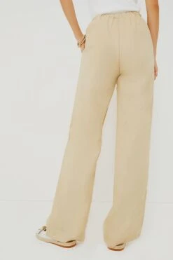 Beige Linen Drawstring Pants -ULLA JOHNSON SHOP iiUxE8ibppfGLeBETtComzuT7q80fF7A 1