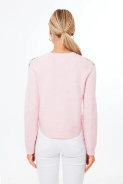 Pink Floral Embroidered Lilah Sweater -ULLA JOHNSON SHOP jGsyESumhBWFeBjKTBLWZ3fg3OVKMCLS 1