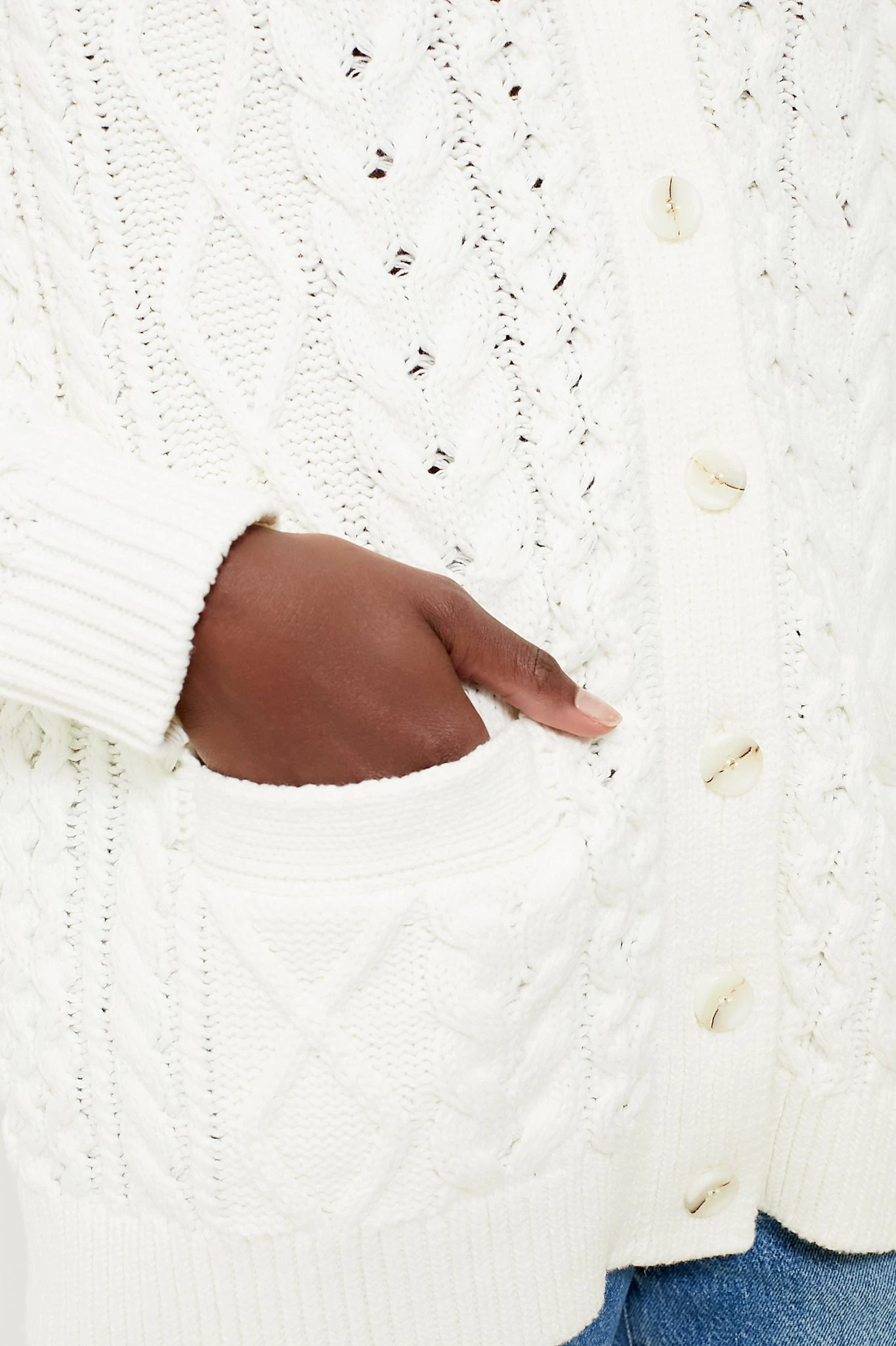 White Cotton Abigail Cardigan 6 White Cotton Abigail Cardigan - Image 6