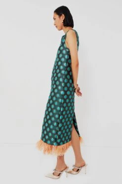 Jacquard Winter Sun Column Dress With Feathers -ULLA JOHNSON SHOP jmhXr4n0zneZbSezzaunByTI9B90AEs9 1