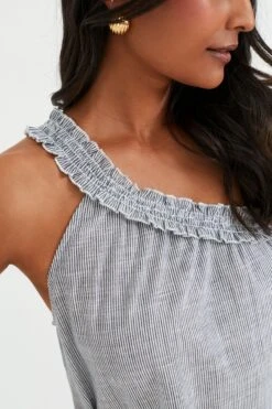 Dark Navy Stripe Donatella Maxi -ULLA JOHNSON SHOP k6VZsPhdEKMHny5fvp0cKBoZOytA849R 1