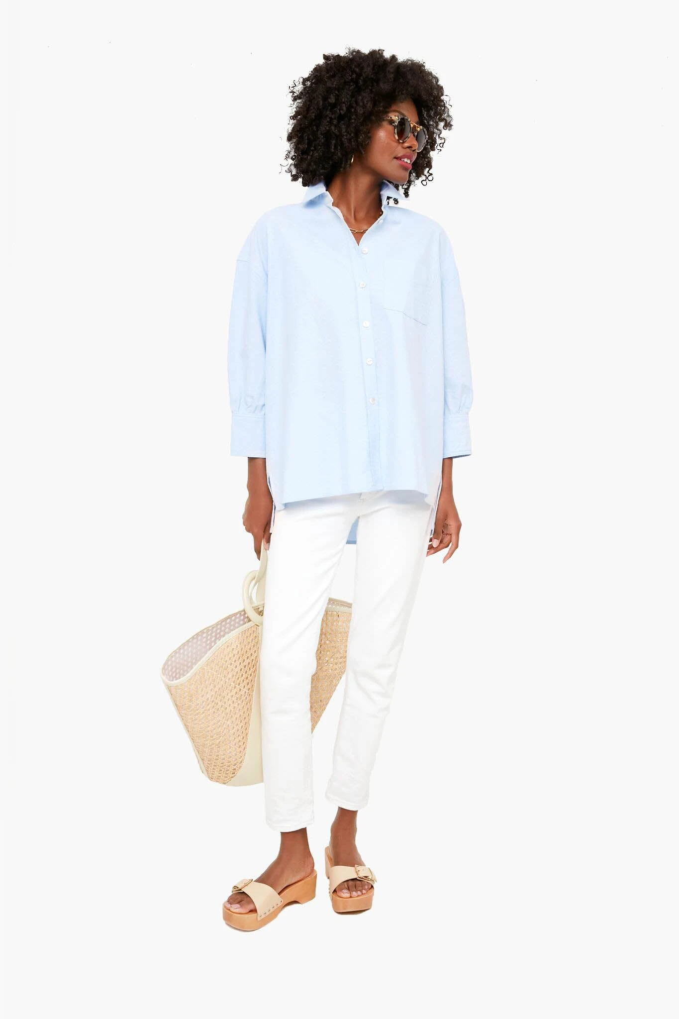 Blue Oxford Adair Boyfriend Shirt 2 Blue Oxford Adair Boyfriend Shirt - Image 2