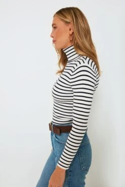 Navy Stripe Arlo Ribbed Turtleneck -ULLA JOHNSON SHOP kk2pOom26wvYTnWtAWJHD2WmI0omAthI 1