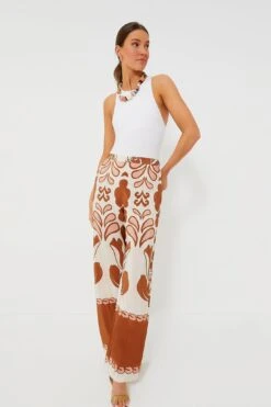 Brown Spray Of Flowers Wide Leg Pants -ULLA JOHNSON SHOP kqtoekHQHUUrqhuNLc6strV6Iv86pZHE 1