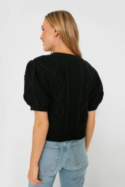 Crystal Button Victoria Short Sleeve Cardigan -ULLA JOHNSON SHOP l4fzP5nmAtBrTG6m7OSE4F9Lo4F3sxDD 1