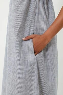 Dark Navy Stripe Donatella Maxi -ULLA JOHNSON SHOP l4myNY8YMNujqDjsrubQUrMMWUzfzNTq 1