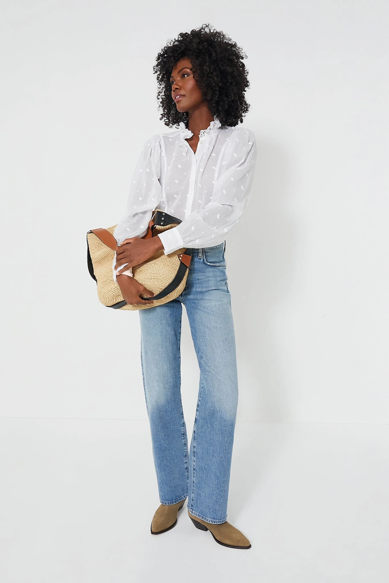 Isabel Marant Etoile White Broderie Anglaise Terzali Blouse 2 Isabel Marant Etoile White Broderie Anglaise Terzali Blouse - Image 2