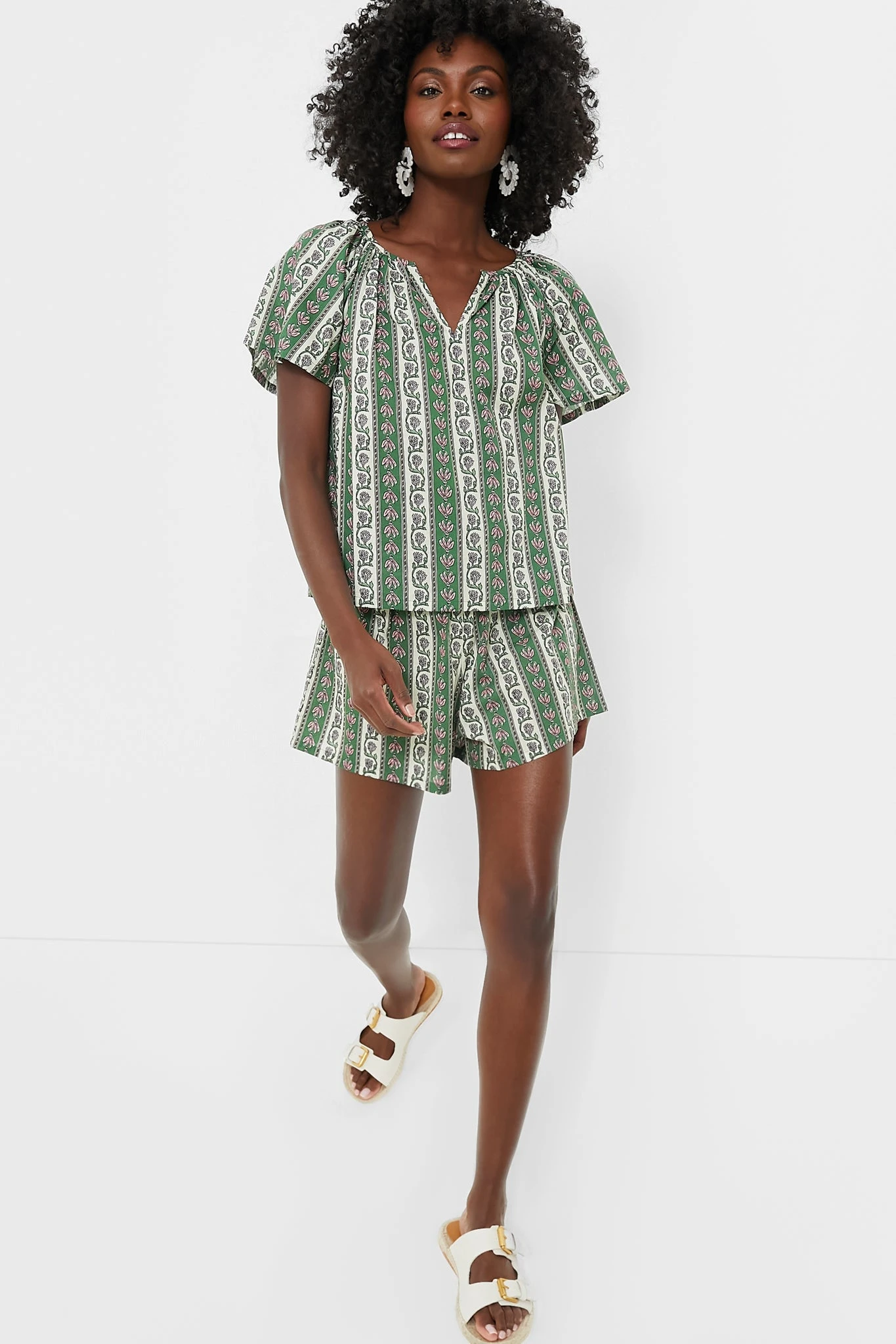 Fern And Floral Stripe Elena Top 6 Fern And Floral Stripe Elena Top - Image 6