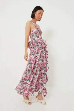 Pink Floral Linen Maxi Dress 8 Pink Floral Linen Maxi Dress -ULLA JOHNSON SHOP ljrrkKJE1mholRuAF4jfNZgkhcLJk1Xa 1