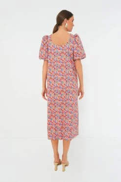 Red Poppy Floral Scalloped Serena Midi Dress -ULLA JOHNSON SHOP m2K6iDTEIdUmErIV1rkztnoAg1FyAl8i 1