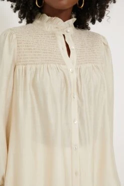 Champagne Jaia Smocked Blouse -ULLA JOHNSON SHOP n9ZjRqicFeagd3os0VNFgHGBZfWcjv0X 1