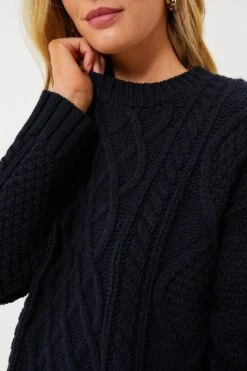 Navy Cable Knit Courchevel Sweater 10 Navy Cable Knit Courchevel Sweater -ULLA JOHNSON SHOP nA8kiK7erIB1ukMhsFJ3gxBnNr8Tepnd 1