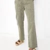 Vintage Olive Herringbone Utility Pant