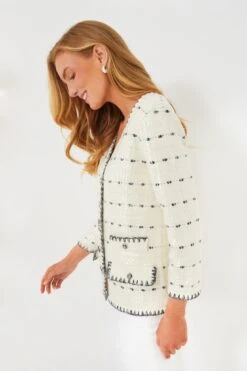 Veronica Beard Off White And Navy Ceriani Knit Jacket With Sequins -ULLA JOHNSON SHOP ngOEHN4EBiy4ePepAISeZy6fJvSEnYDC 1