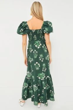 Viridian Stamped Bouquets Gabrielle Dress -ULLA JOHNSON SHOP oyPjFpDD1Lp22Es4XKrIik4Ali9xF3pS 1