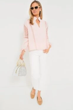 Pink Salt Eyelet Jane Blouse -ULLA JOHNSON SHOP pF1kD9eFGeWPumVXbMujc38bHww1YBxp 1