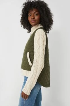 Veronica Beard Army And Oatmeal Patra Mixed Media Jacket -ULLA JOHNSON SHOP pvko0gxxuJluE1Q8KFJvLpqLEJw77Mxu 1