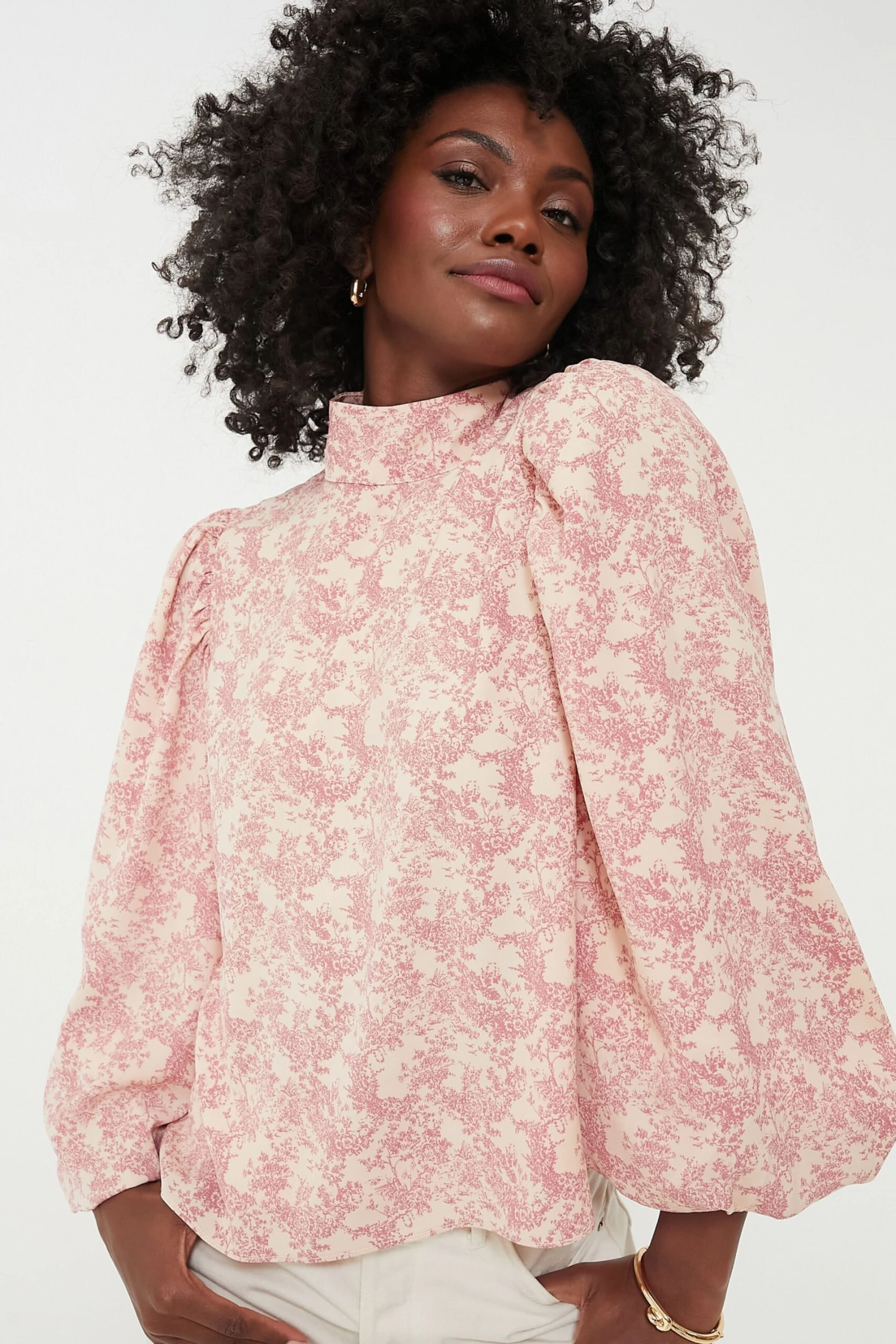 Pink Toile Thayer Blouse 1 Pink Toile Thayer Blouse