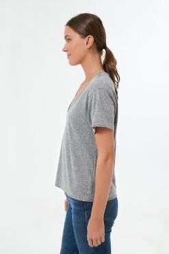 Heather Grey V Neck Tee -ULLA JOHNSON SHOP q48ZKTpNLTSHrnKYFoAQnbDO1eaYRJun 1