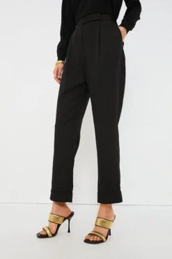 Black Pleated Duncan Trouser -ULLA JOHNSON SHOP q4aAVks2ne7m2dEVez8t4QpGMR3meSx3 1