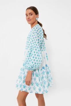 Exclusive Blue Floral Balloon Sleeve Short Mini Dress -ULLA JOHNSON SHOP qClYw9qjU60m0JmWWYJitjlB3v8y2amD 1