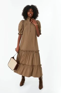 Chestnut Brown Selena Maxi Dress -ULLA JOHNSON SHOP qoQF9Q32NdXyQZdCZlLyBM6WpsEAYvdU 1