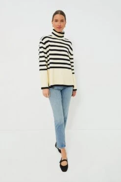 Cream Striped Turtleneck Sweater -ULLA JOHNSON SHOP qyNapgBJ2YLV9Cx2RJLzp4XaMIcwhQoK 1