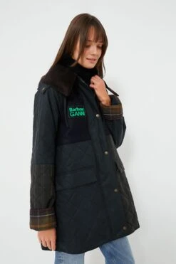 Navy Classic Barbour Ganni Burghley Jacket -ULLA JOHNSON SHOP rGMdytE0pmLjGRCijzKNov7HWFcl67ST 1