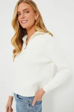 Ivory Cropped Estella Quarter Zip -ULLA JOHNSON SHOP rRlPTCsgVQGIvV7cjeaAFaRMAXaITvhJ 1