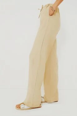 Beige Linen Drawstring Pants -ULLA JOHNSON SHOP rhAbhsxQ9jj2GtspqdmF3AXLjA9ikNl9 1