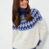 Blue Combo Bailey Fair Isle Turtleneck