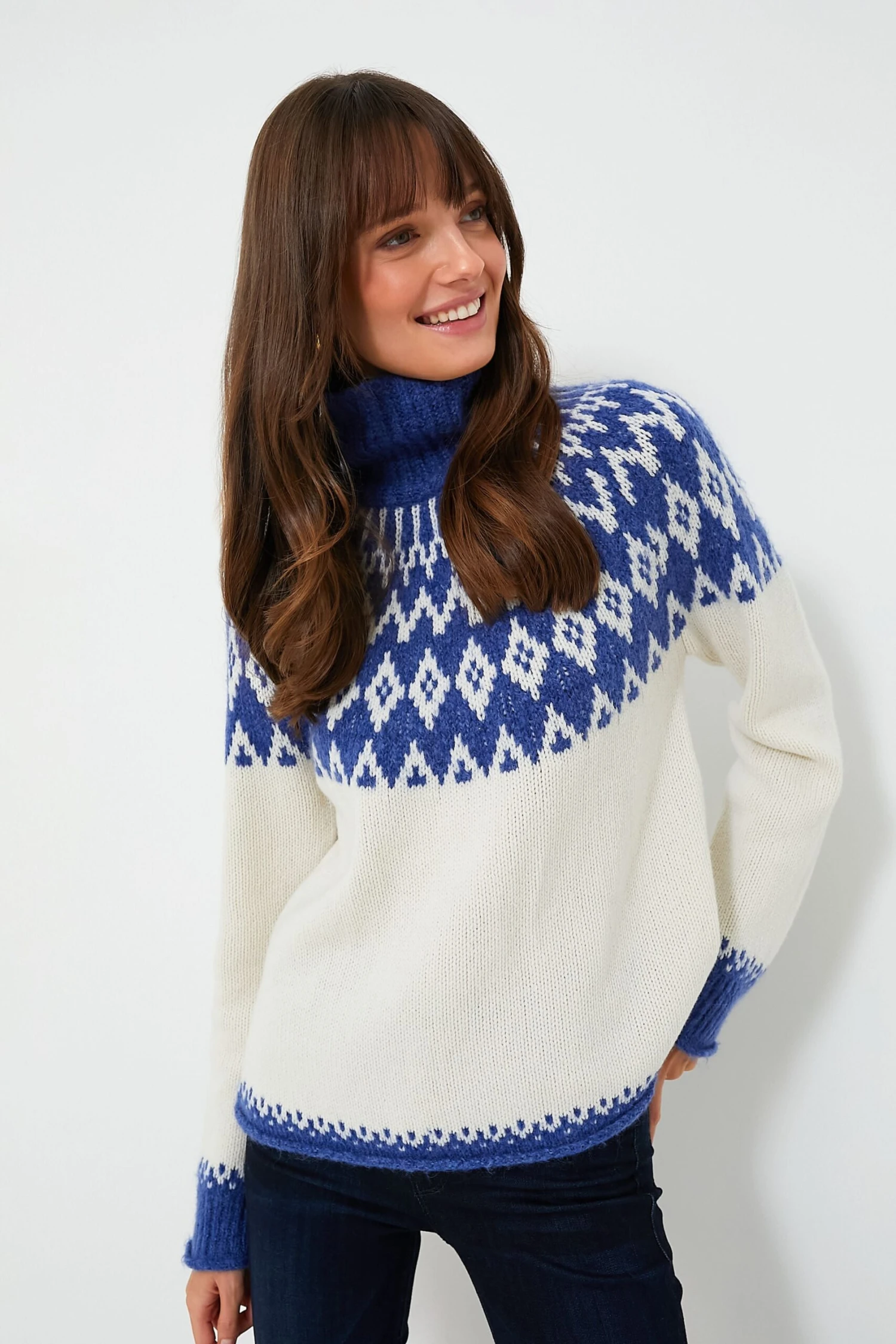 Blue Combo Bailey Fair Isle Turtleneck 1 Blue Combo Bailey Fair Isle Turtleneck