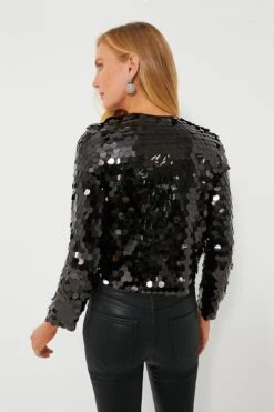 Black Sequined Dazzle Jacket -ULLA JOHNSON SHOP sY5mEVH5w8BWgWPw1Wb18uPXXV4CKFyz 1