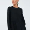 Black Carlota Peplum Blouse