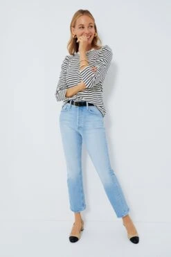 Navy Striped Vesty Long Sleeve Crewneck -ULLA JOHNSON SHOP ssdyi84KvEzXFEPeDuhE3IoEzfBMdyQ8 1