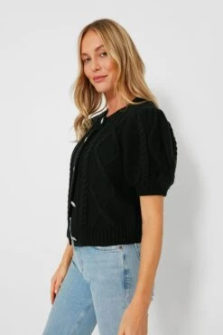 Crystal Button Victoria Short Sleeve Cardigan -ULLA JOHNSON SHOP tBiLOIYYpBlVWCF9vkcNrQIHBcaPlU3b 1