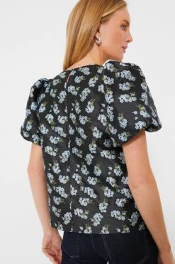 Black Heirloom Jacquard Lyla Blouse -ULLA JOHNSON SHOP tIxhmlD27PDl9ZD9wE09e1KR1qCHyPRY 1