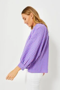 Textured Gingham Rosie Blouse -ULLA JOHNSON SHOP tpPntwBPzfhdwFrHCOg67CD8QjoQlWKd 1