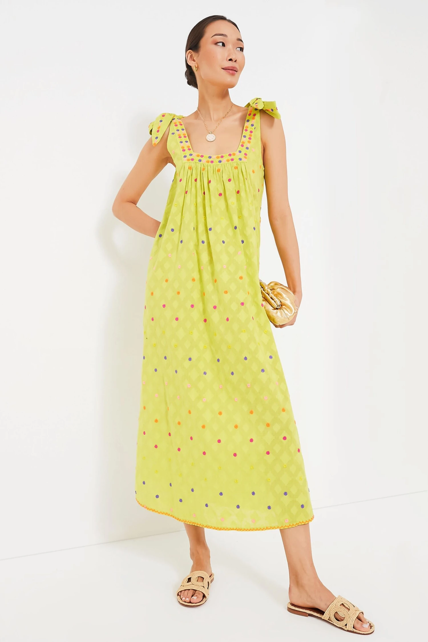 Lime Jacquard Obsidian Dress 2 Lime Jacquard Obsidian Dress - Image 2