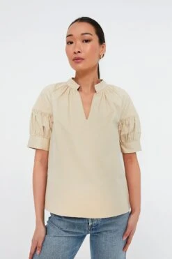 Tan Ruthie Blouse