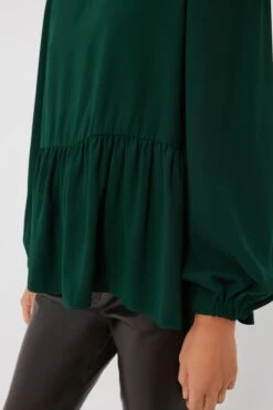 Hunter Green Carlota Peplum Blouse -ULLA JOHNSON SHOP vigrBhyTrY3znxwL5b1DObNQk1FsQUOF 1