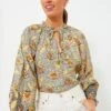 ULLA JOHNSON Chrysanthemum Kaitlyn Blouse